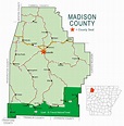 Madison County Map - Encyclopedia of Arkansas