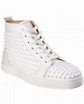 Christian Louboutin Louis Spiked Leather Sneakrs in White for Men | Lyst UK
