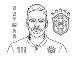 Neymar Coloring Pages - Coloring Pages For Kids And Adults | Football ...