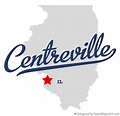 Map of Centreville, IL, Illinois