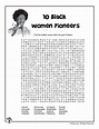 10 Black Women Pioneers Word Search | Woo! Jr. Kids Activities ...