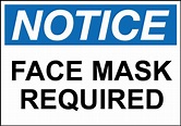 Notice Face Mask Required Pictogram Sign | Zing Safety