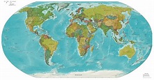Large detailed political and relief map of the World. World political ...