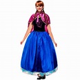 Fantasia Princesa Anna Frozen Adulta de Luxo Com Capa