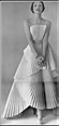 Model in Christian Dior's pleated taffeta fan dress, photo by Pottier ...