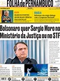 Capa Folha de Pernambuco Edição Terça,30 de Outubro de 2018