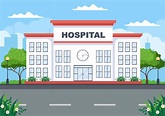 Hospital Building for Healthcare Background Vector Illustration with ...