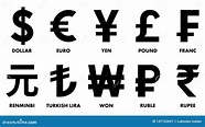 Most Used World Currency Symbols Stock Vector | Free Nude Porn Photos