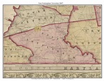 East Nottingham Township, Pennsylvania 1847 Old Town Map Custom Print ...