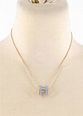HERMÈS | POP H PENDANT NECKLACE IN CELESTE LACQUERED METAL WITH ROSE ...