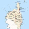 Carte de la Haute Corse, Carte du département et villes de Haute Corse