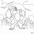 King Kong omalovánka | Omalovánky k Vytisknutí Zdarma
