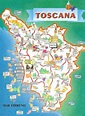 Mapa turístico de Toscana | Tuscany map, Tourist map, Toscana italy