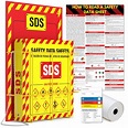 Buy SDS Wall Station - 3 Inch 4 Ring Material Safety Data Sheet Binder ...