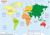 7 continents map with countries 493356-What are the 7 continents map ...