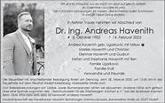Traueranzeigen von Andreas Havenith | Aachen gedenkt