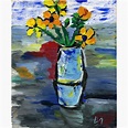 Still Life, Blue Vase, 25.5" x 31", on canvas, open edition - Darren Quinn