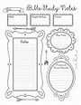 Printable Bible Study Notes Template