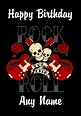 Rock and roll birthday, Personalized birthday cards, Happy birthday ...