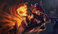 Ahri wild rift, animal, fire, fox, girl, league of legends, lol league ...