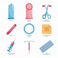 Illustration Des Méthodes De Contraception | Vecteur Gratuite