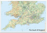 The South of England Map 100 x 70 cm: Amazon.co.uk: Office Products