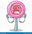 Angry Cute Lollipop Character Cartoon Stock Vector - Illustration of ...