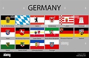 Banderas de todos los estados de Alemania. Vector illustraion Imagen ...