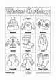 Seasons Coloring Book for Kids | Winter Clothing Coloring Page ...