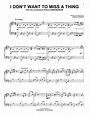 I Don't Want To Miss A Thing Sheet Music | Aerosmith | Piano Solo