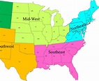 Geographic regions of the USA. Map © MapResources.com. | Download ...