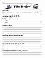 Movie Review Template by Lisa Gerardi | TPT