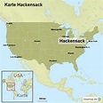 StepMap - Karte Hackensack - Landkarte für USA