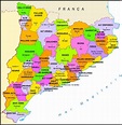Mapa de Catalunya | Provincias, Municipios, Turístico y Carreteras de ...