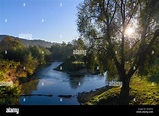 Gniebing-Weißenbach: Fluss Raab am Morgen, Österreich, Steiermark ...