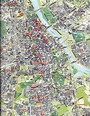 Grande carretera y turístico mapa de centro de Varsovia | Varsovia ...
