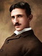 Nikola Tesla, age 34 - 1890 - colorized : r/OldSchoolCool
