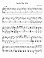 Carol of the Bells Sheet music for Piano (Solo) | Musescore.com