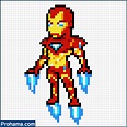 Iron Man Minecraft Pixel Art