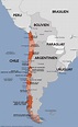 Landkarte Chile (Regionen von Chile) : Weltkarte.com - Karten und ...