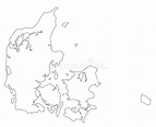 Mapa De Dinamarca En Blanco Stock de ilustración - Ilustración de ...