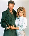 Michael Biehn as Kyle Reese and Linda Hamilton as Sarah Connor in THE ...