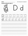 Trace Letter D Worksheets | Activity Shelter