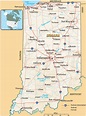 Mapa Político de Indiana