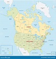 Mapa De Canadá Y De Estados Unidos Stock de ilustración - Imagen: 42349386