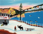 Moose Hauling Firewood by Joe Norris on artnet