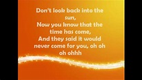 Don't Look Back Into The Sun - The Libertines Lyric Video - YouTube