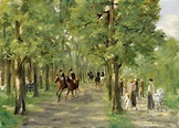 Max Liebermann - Path in the Tiergarten with Riders and Strollers, 1923 ...