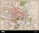 WINCHESTER. Mapa de ciudad Vintage plan. Hampshire, 1930 Fotografía de ...