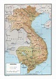 Detailed political map of Indochina with relief, roads, railroads and ...